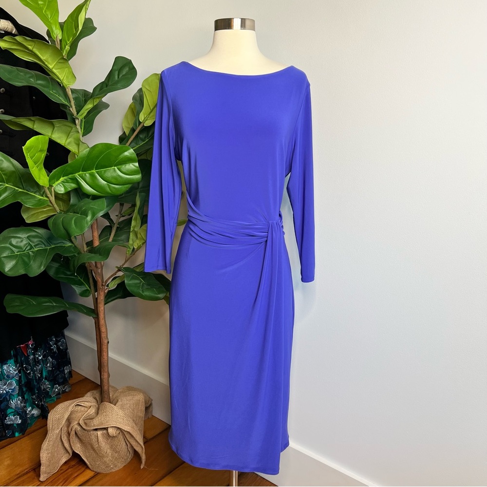 Lauren Ralph Lauren Purple 3/4 Sleeve Dress - Picture 10 of 10